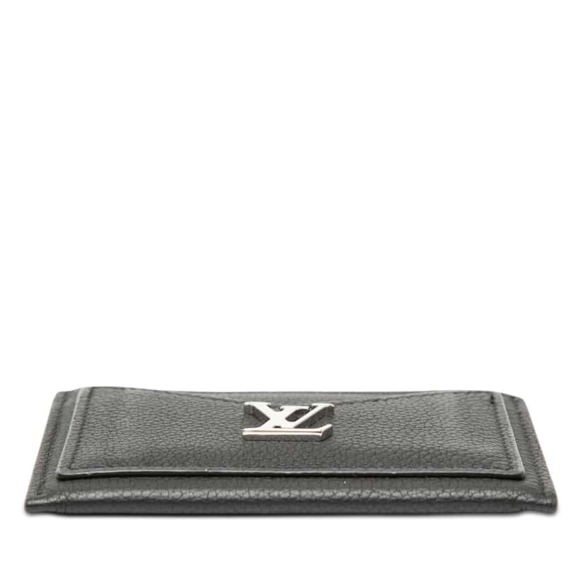 Louis Vuitton Calfskin Lockme Card Holder Black Leather Very good condition - Inside View