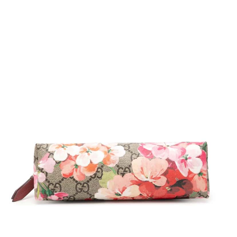 Gucci GG Supreme Blooms Cosmetic Pouch Beige Very good condition - Inside View
