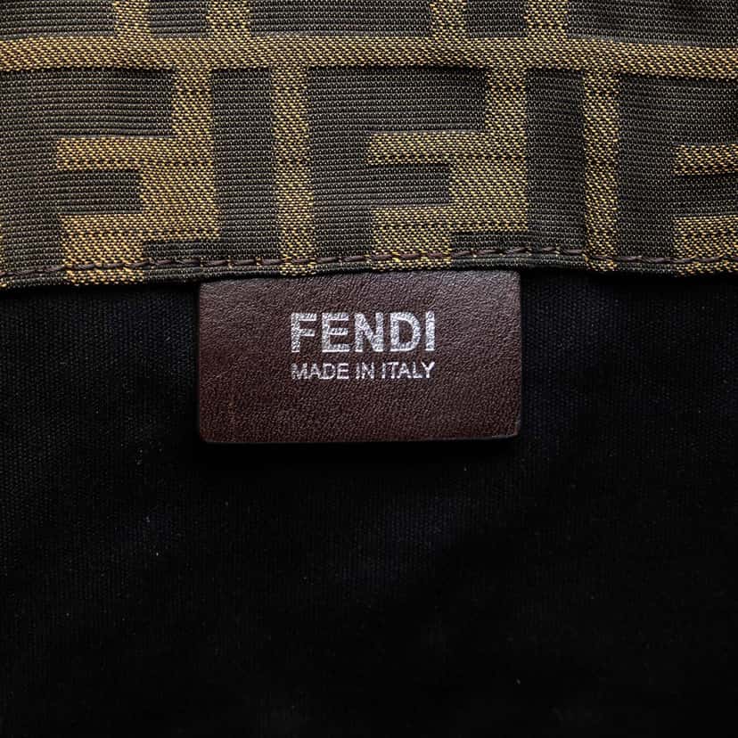 Fendi Zucca Canvas Vertical Tote Brown Very good condition - Box View