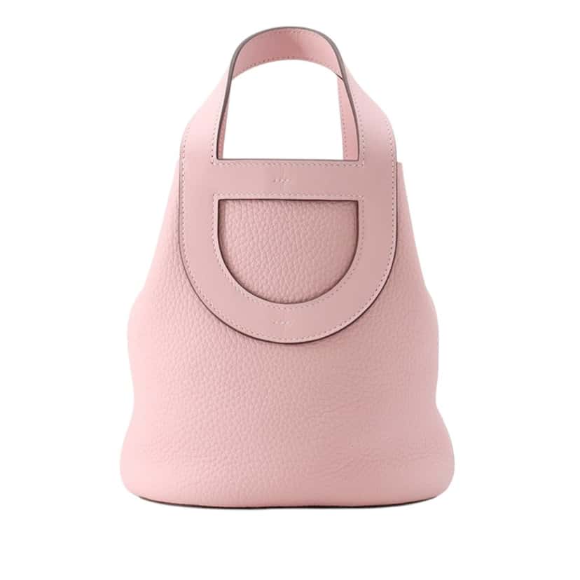 Hermès Clemence and Swift In The Loop 18 Pink Leather Very good condition - Front View