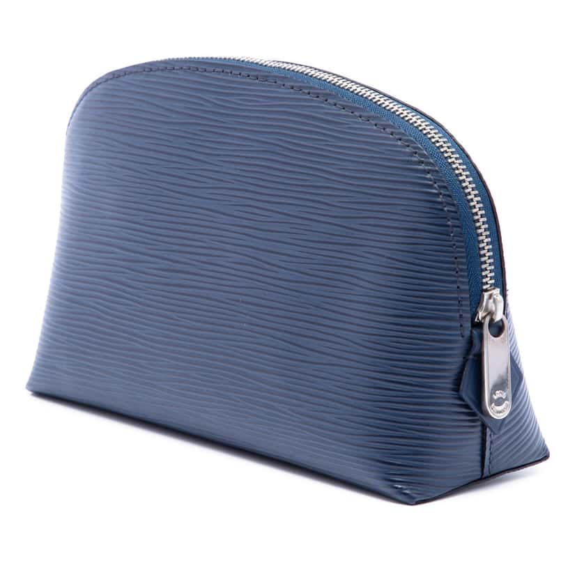 Louis Vuitton Epi Cosmetic Pouch PM Blue Leather Very good condition - Back View