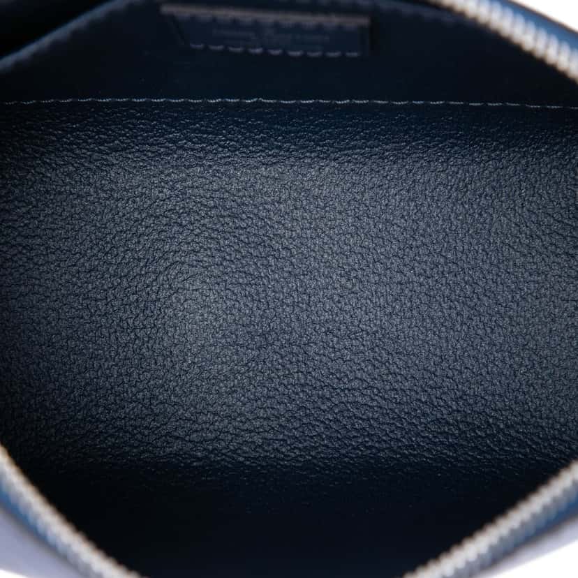 Louis Vuitton Epi Cosmetic Pouch PM Blue Leather Very good condition - Model View
