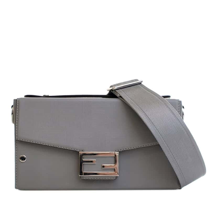 Fendi Zucca Calfskin Soft Trunk Baguette Satchel Other Leather Very good condition - Front View