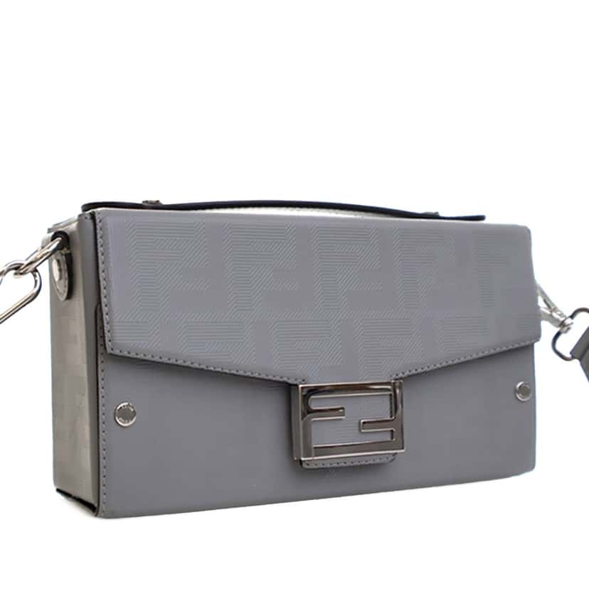 Fendi Zucca Calfskin Soft Trunk Baguette Satchel Other Leather Very good condition - Inside View