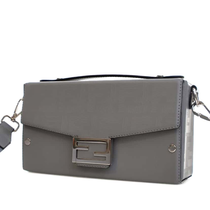 Fendi Zucca Calfskin Soft Trunk Baguette Satchel Other Leather Very good condition - Model View