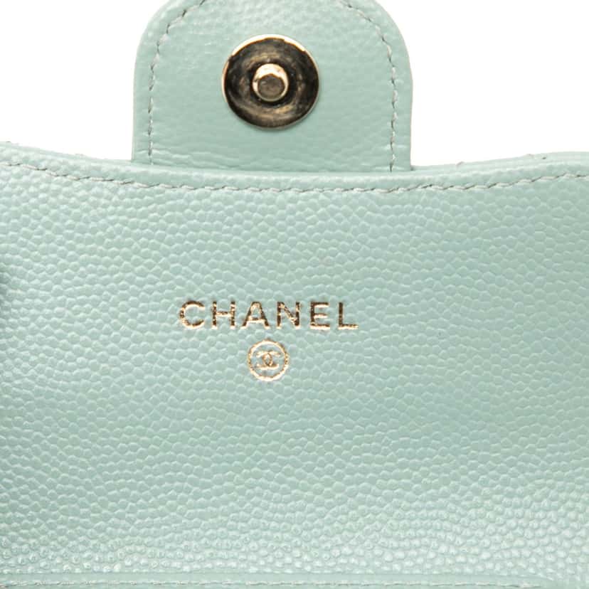 Chanel Micro Mini Classic Caviar Single Flap Green Leather Never worn, with tag - Box View