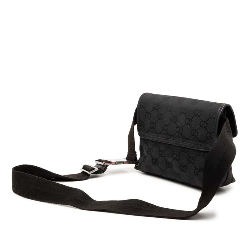 Gucci GG Canvas Jackie Belt Bag Black Very good condition - Back View