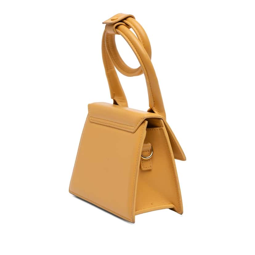Jacquemus Leather Le Chiquito Noeud Yellow Leather Very good condition - Back View