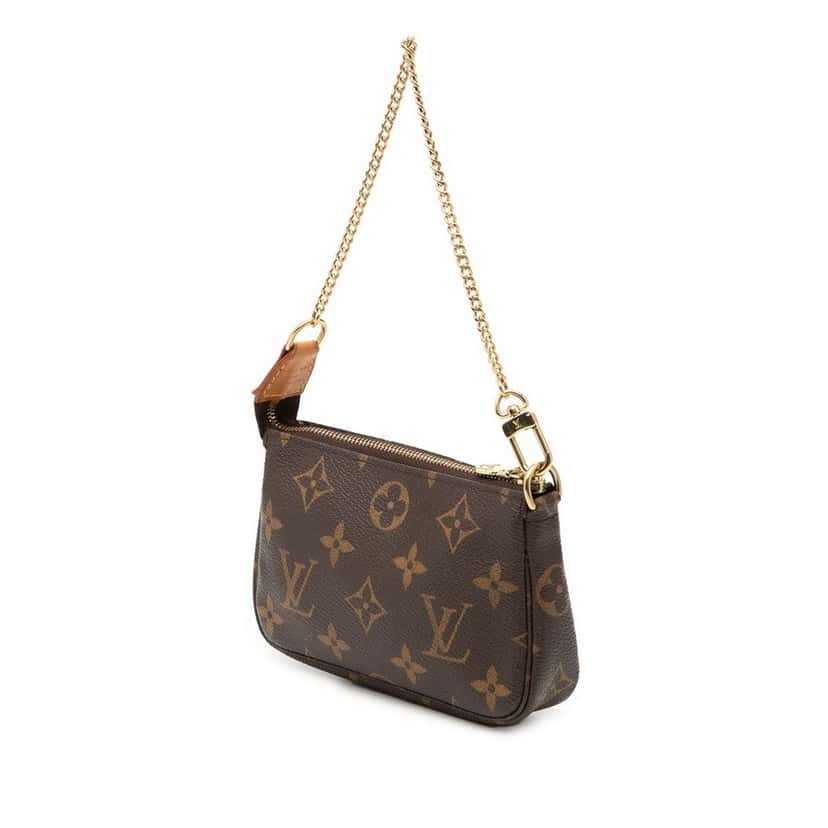 Louis Vuitton Monogram Mini Pochette Accessoires Brown Very good condition - Back View