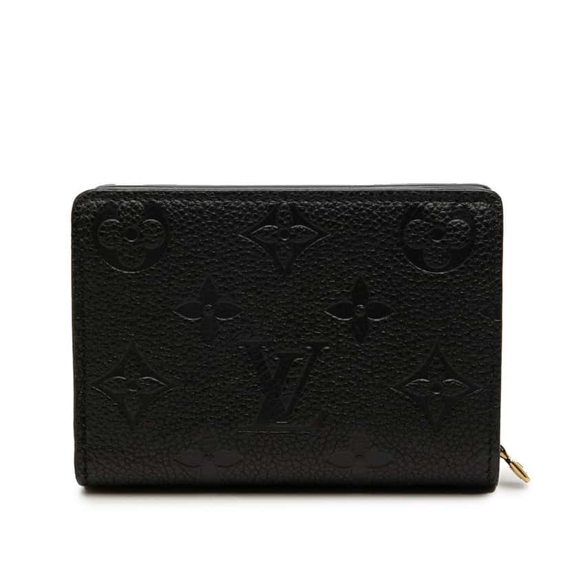 Louis Vuitton Monogram Empreinte Clea Wallet Black Leather Very good condition - Front View