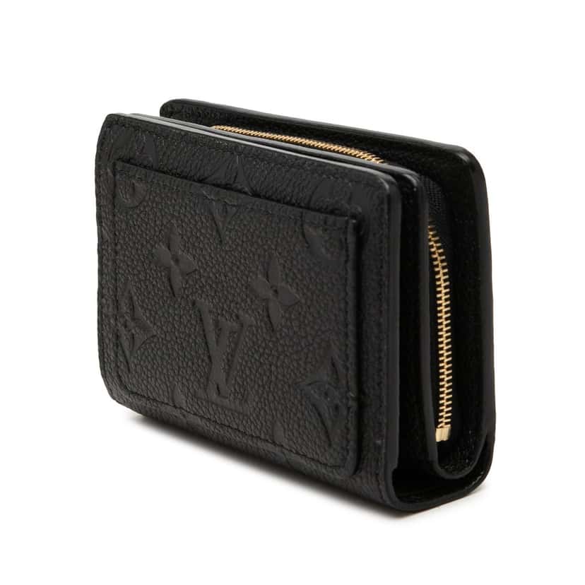 Louis Vuitton Monogram Empreinte Clea Wallet Black Leather Very good condition - Back View