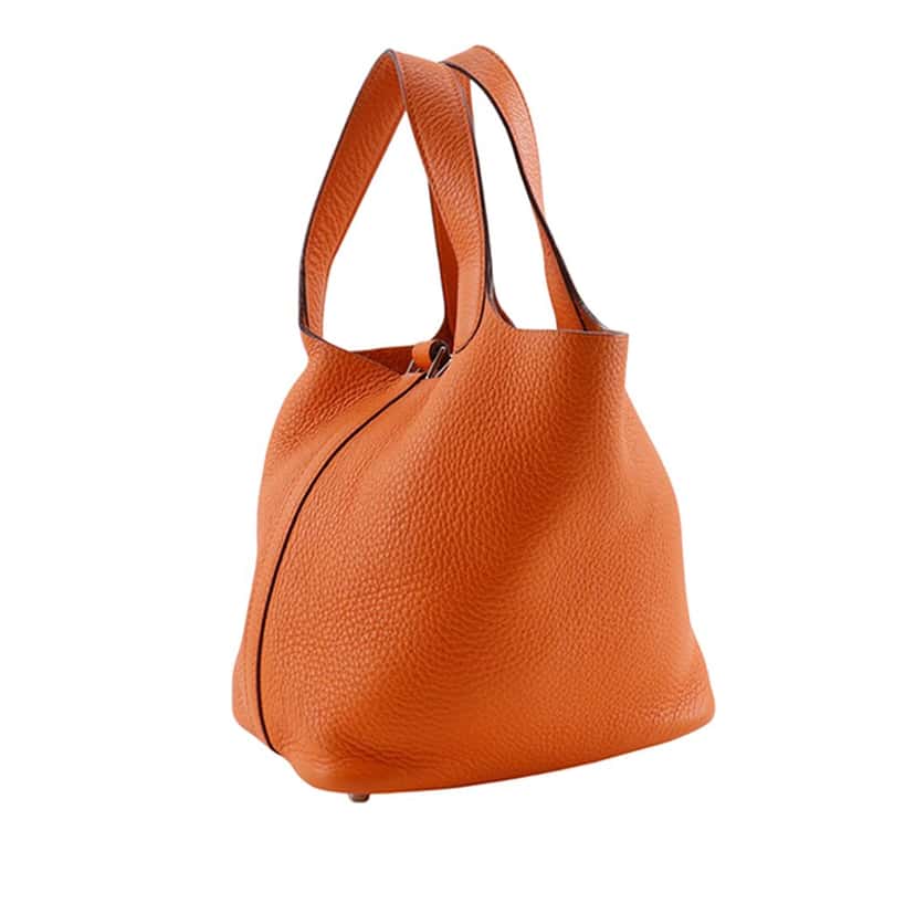 Hermès Clemence Picotin 18 Orange Leather Very good condition - Inside View