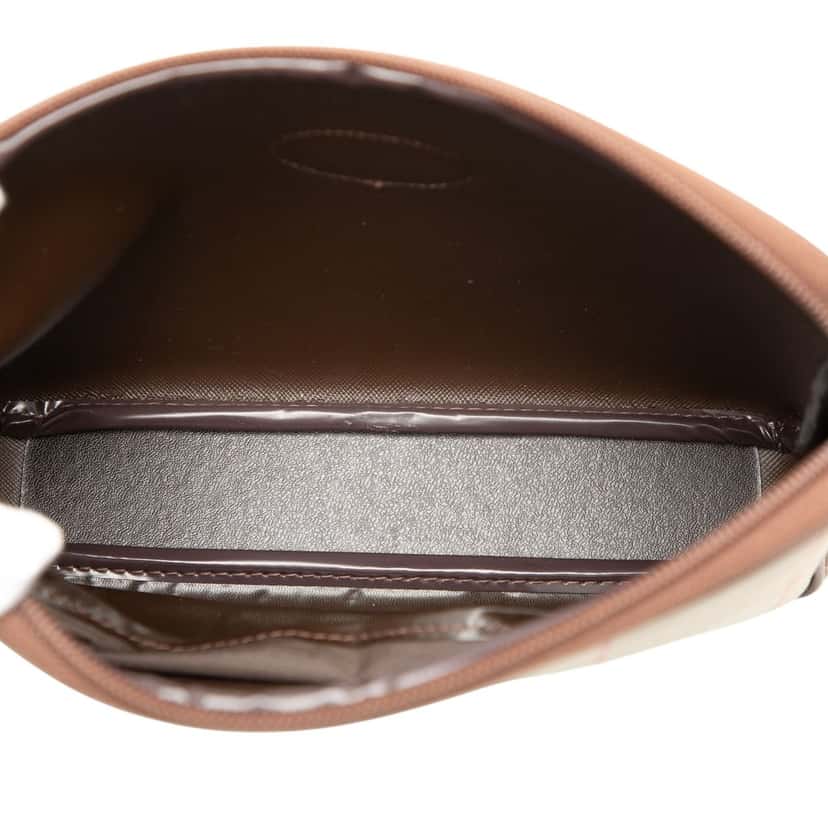 Burberry Vintage Check Canvas Clutch Brown Very good condition - Model View