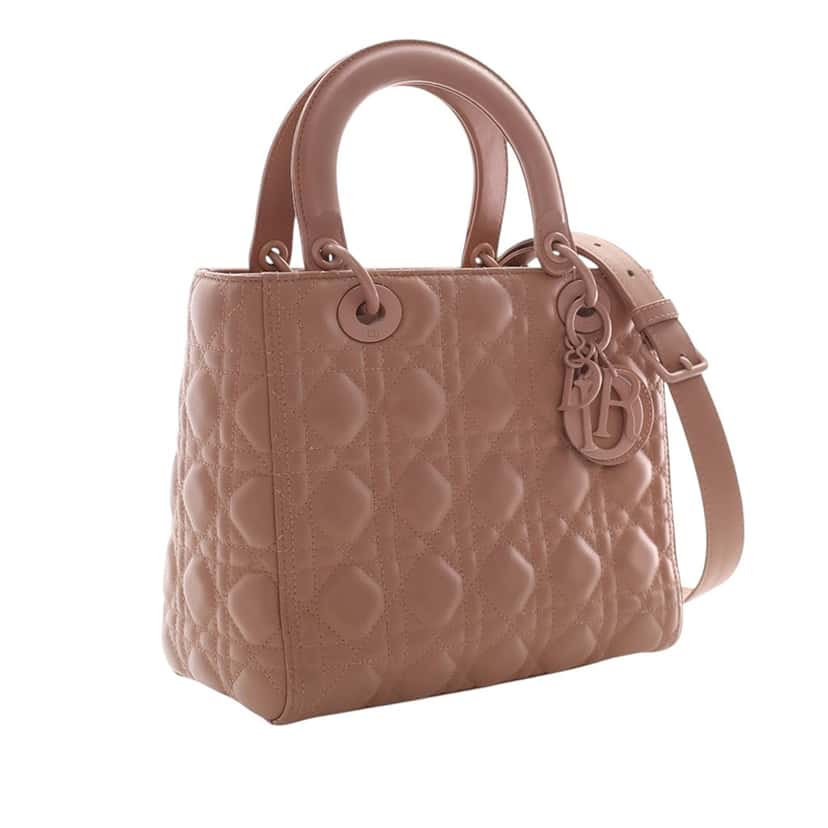 Dior Medium Ultra Matte Calfskin Cannage Lady Dior Brown Leather Very good condition - Back View