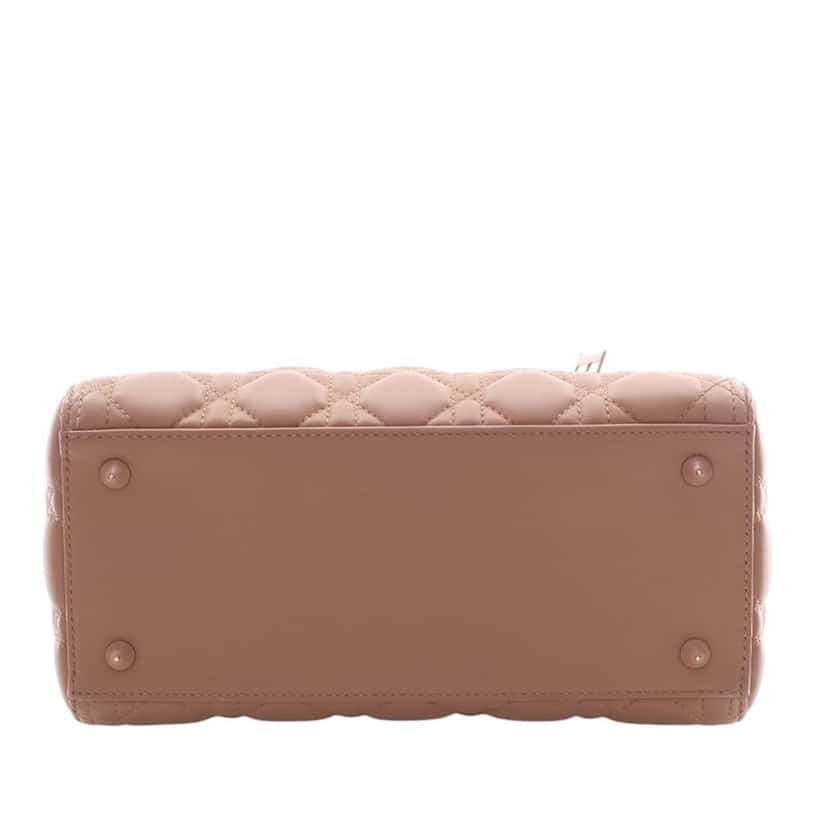 Dior Medium Ultra Matte Calfskin Cannage Lady Dior Brown Leather Very good condition - Box View