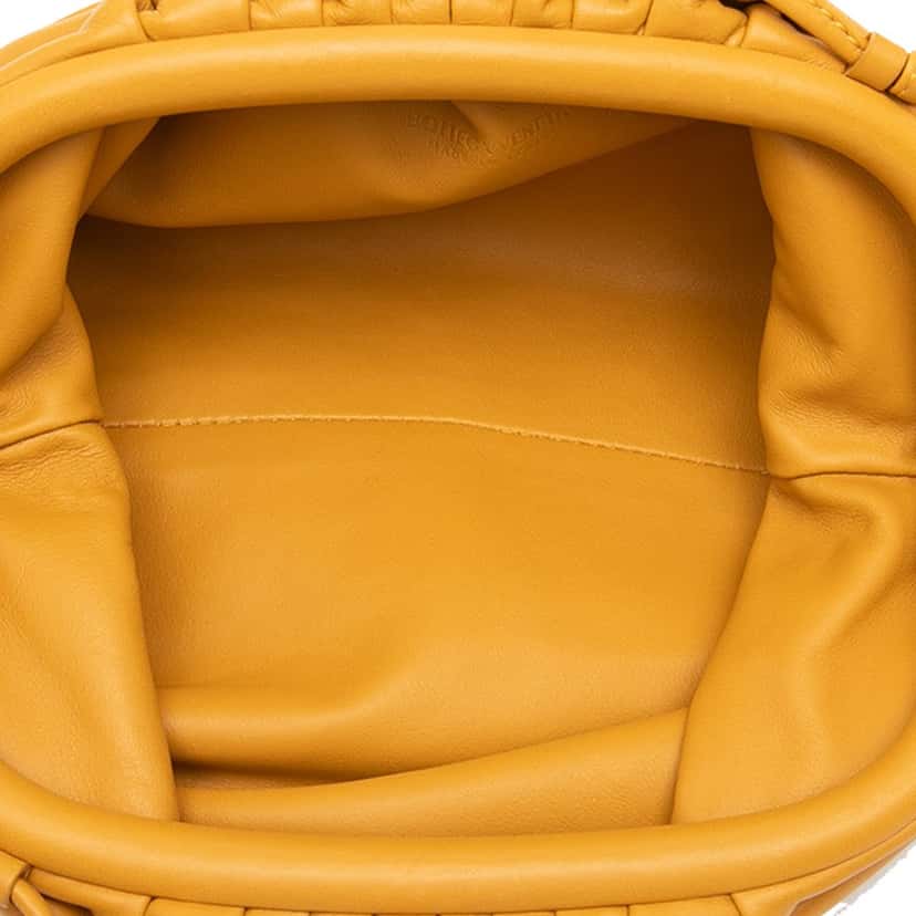 Bottega Veneta Lambskin The Mini Pouch Crossbody Brown Leather Very good condition - Model View