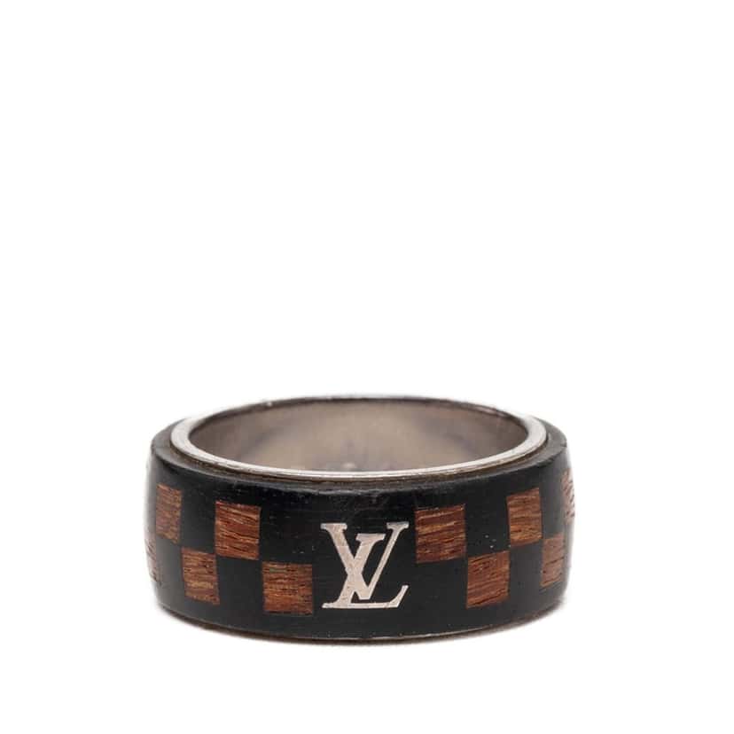 Louis Vuitton Damier Wood and Brass Ring Brown Very good condition - Front View