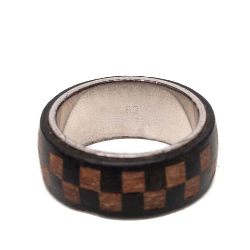 Louis Vuitton Damier Wood and Brass Ring Brown Very good condition - Box View