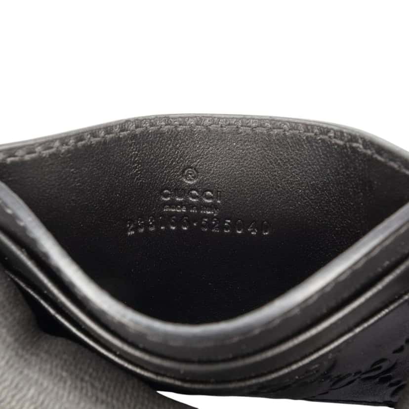 Gucci Guccissima Card Holder Black Leather Never worn - Box View