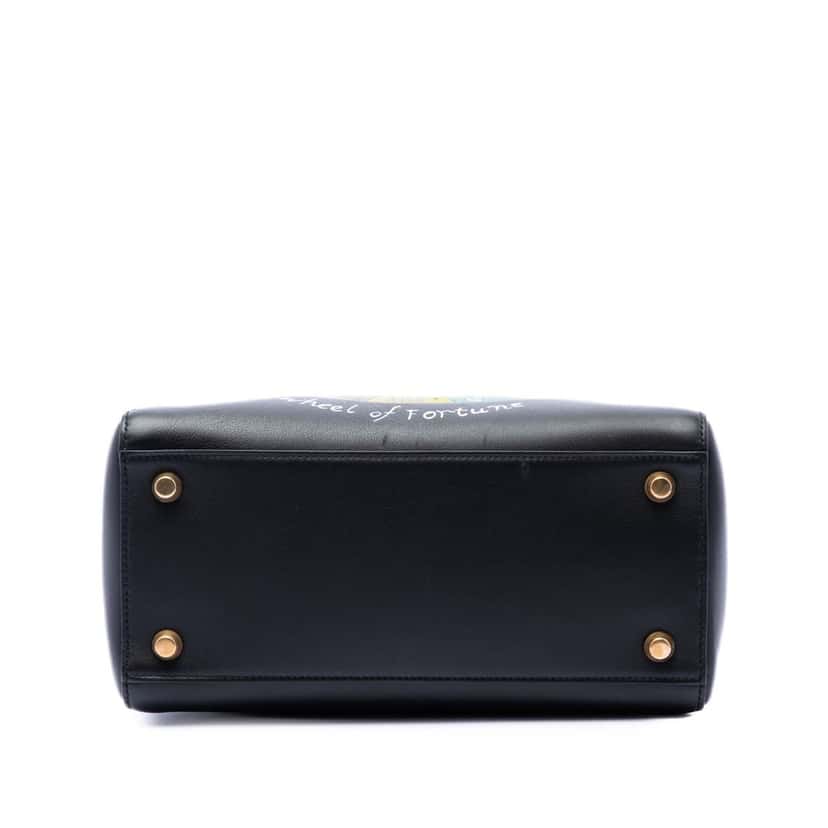 Dior Medium Calfskin Wheel of Fortune Tarot Lady Dior Black Leather Very good condition - Inside View