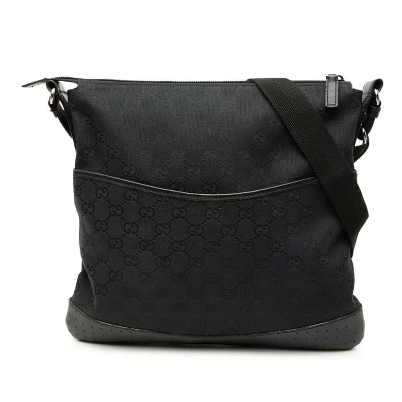 Gucci GG Canvas Crossbody Black Very good condition - Front View