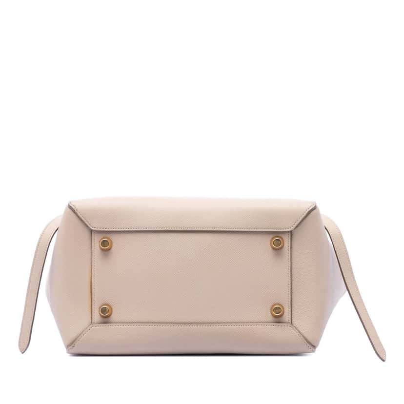 Celine Mini Grained Calfskin Belt Bag Beige Leather Very good condition - Inside View