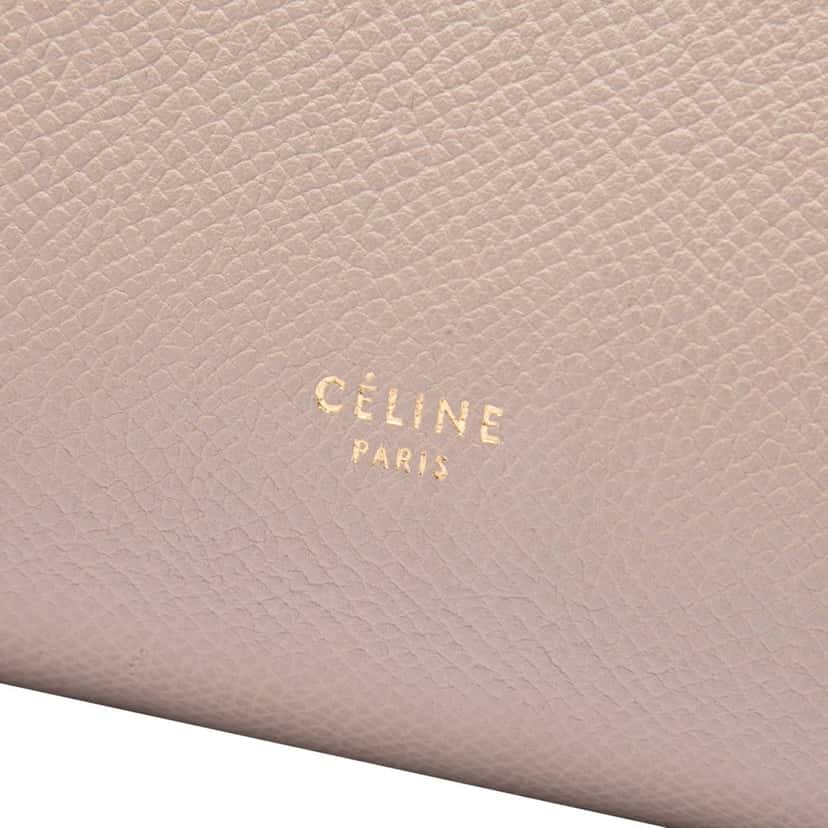 Celine Mini Grained Calfskin Belt Bag Beige Leather Very good condition - Box View