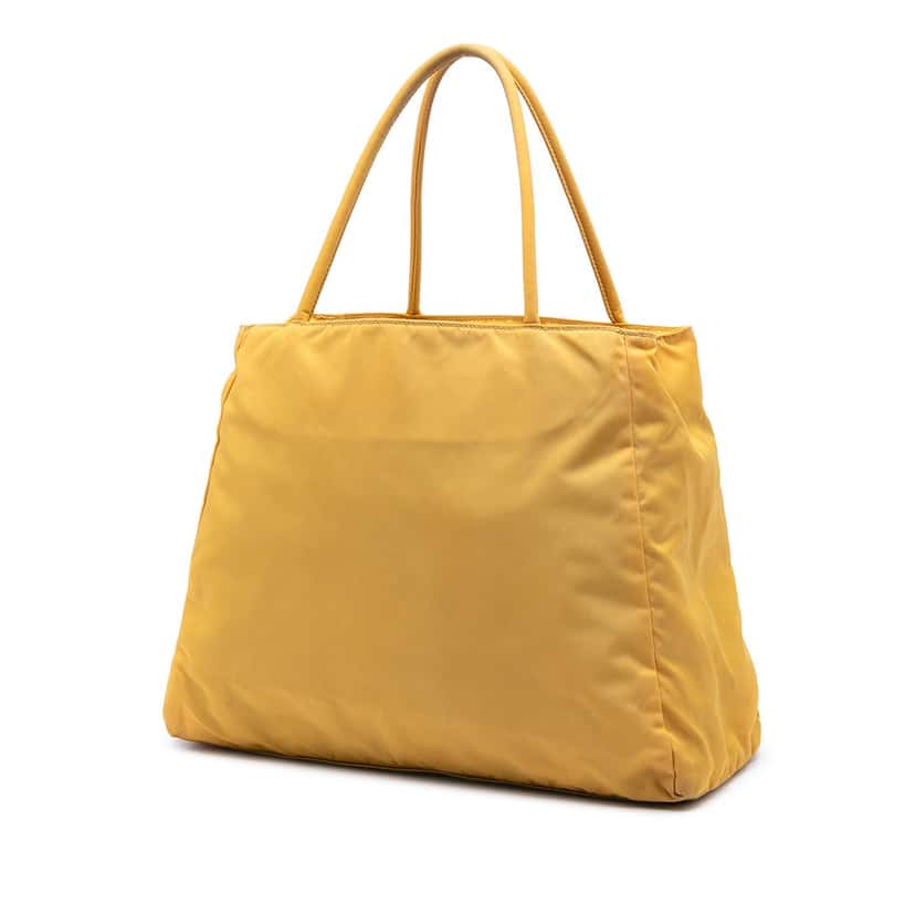 Prada Tessuto City Tote Yellow Very good condition - Back View