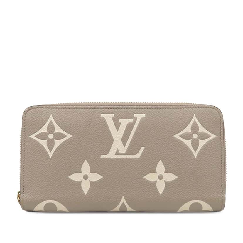 Louis Vuitton Bicolor Monogram Empreinte Giant Zippy Wallet Brown Leather Very good condition - Front View
