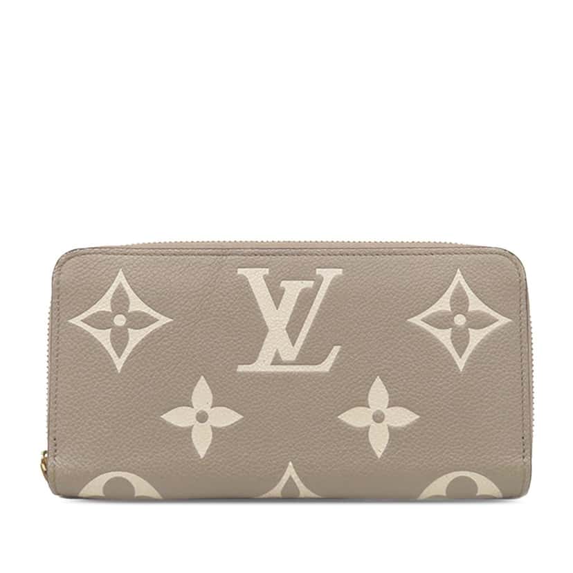 Louis Vuitton Bicolor Monogram Empreinte Giant Zippy Wallet Brown Leather Very good condition - Back View