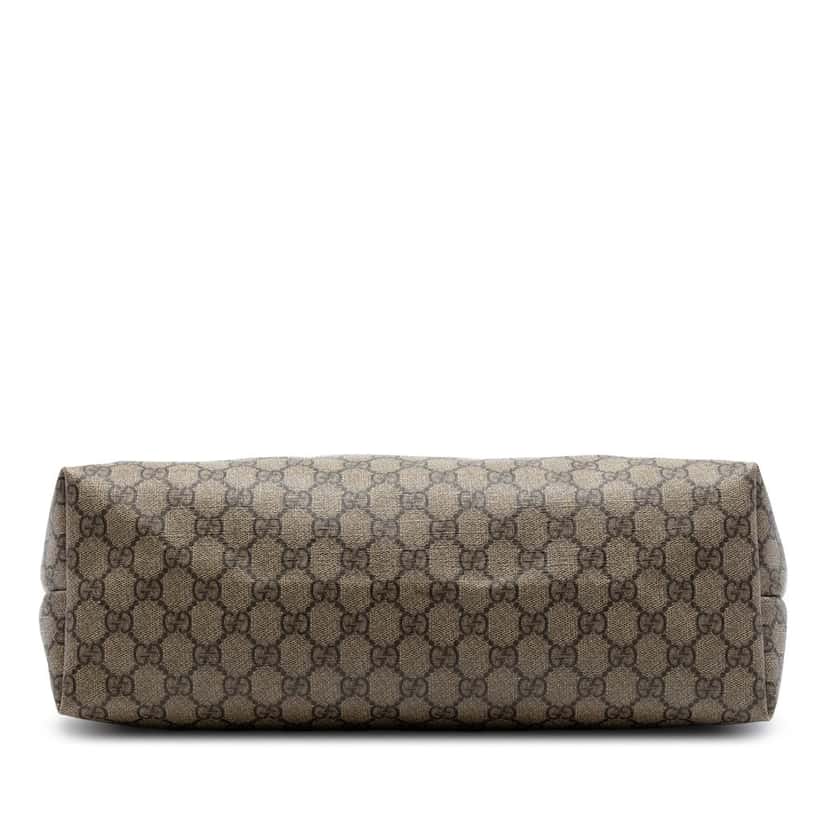 Gucci Medium GG Supreme Zippered Tote Beige Very good condition - Inside View