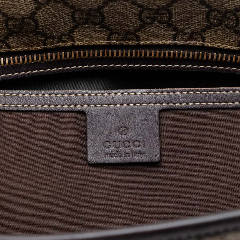 Gucci Medium GG Supreme Zippered Tote Beige Very good condition - Box View