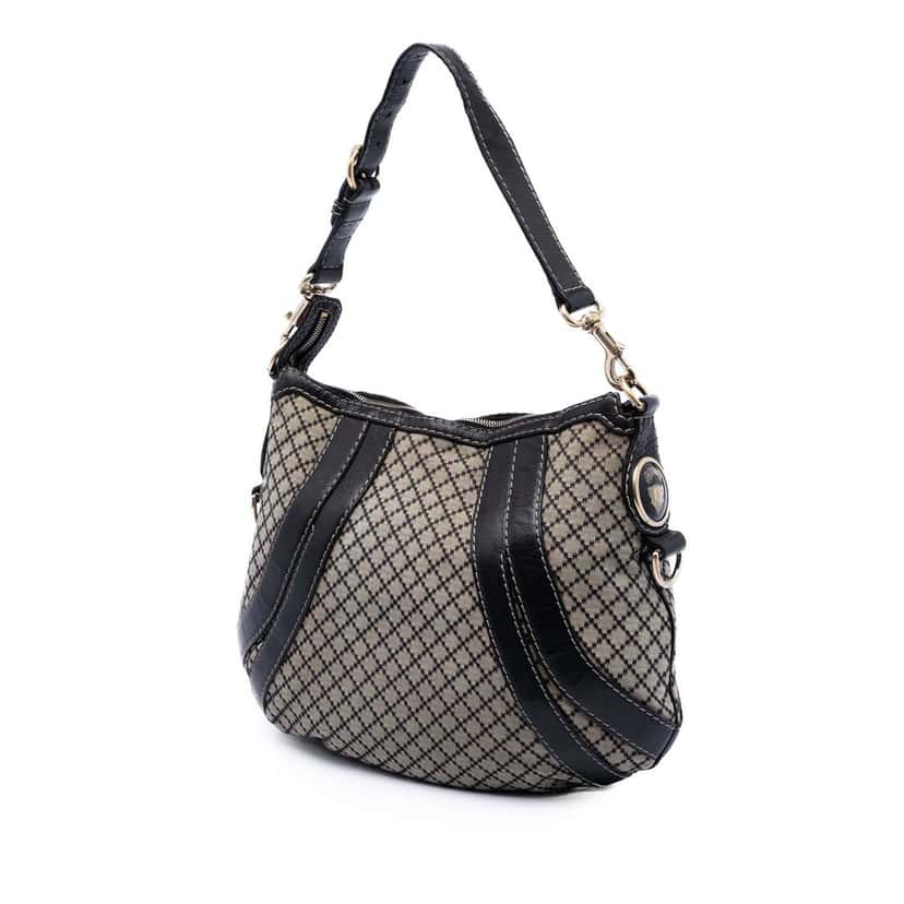 Gucci Diamante Canvas Crest Boule Hobo Beige Very good condition - Back View