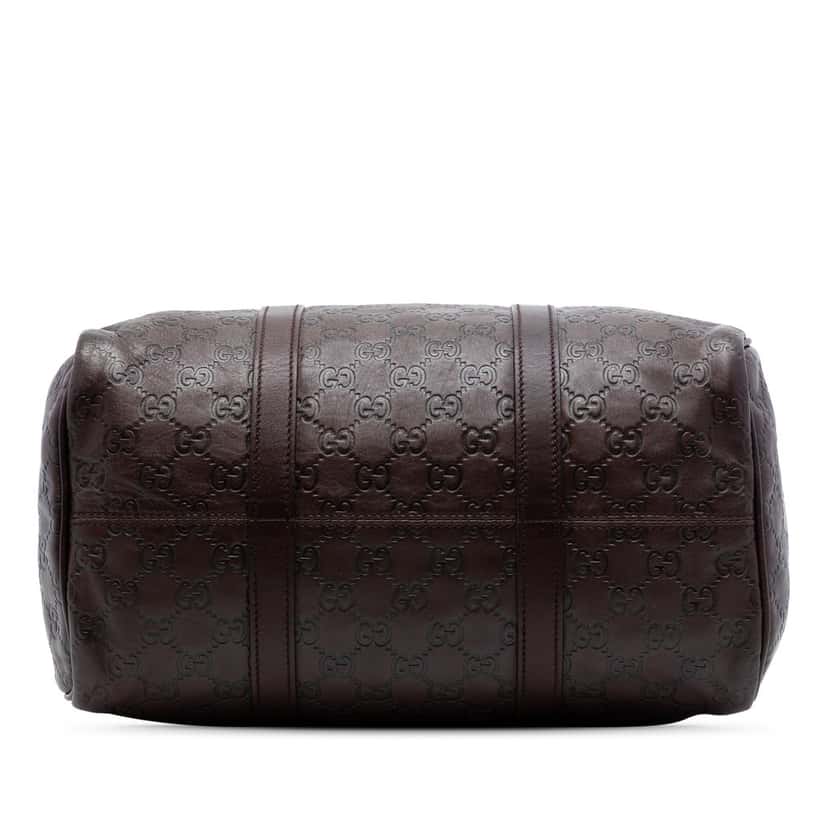 Gucci Medium Guccissima Joy Boston Bag Brown Leather Very good condition - Inside View