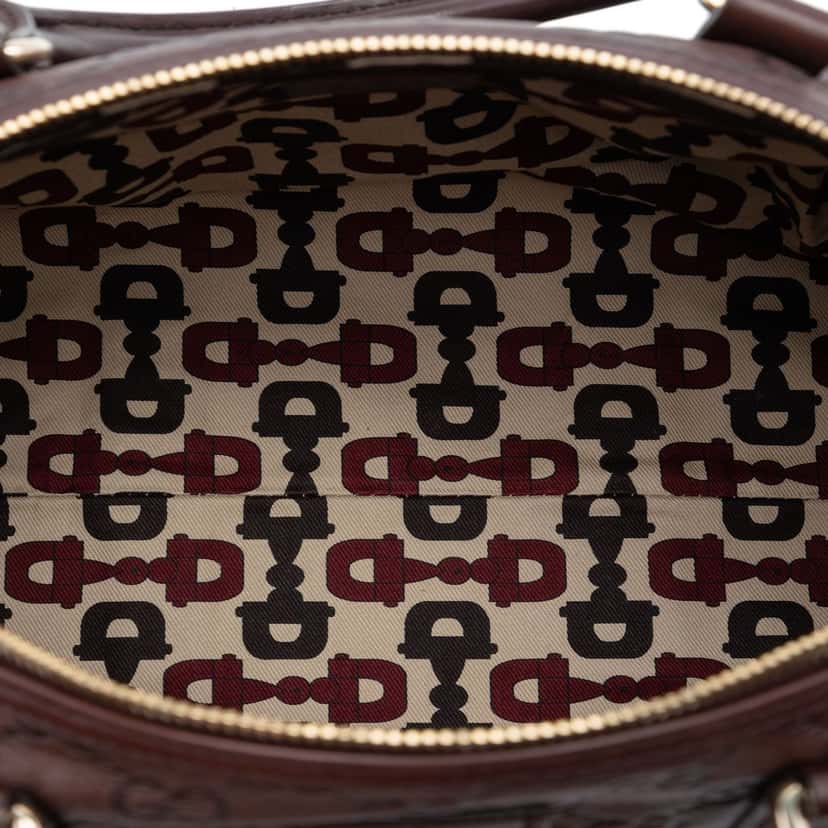 Gucci Medium Guccissima Joy Boston Bag Brown Leather Very good condition - Model View