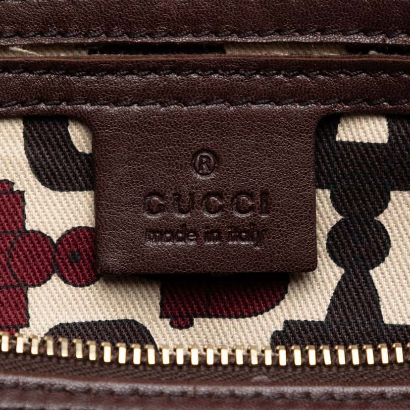 Gucci Medium Guccissima Joy Boston Bag Brown Leather Very good condition - Box View