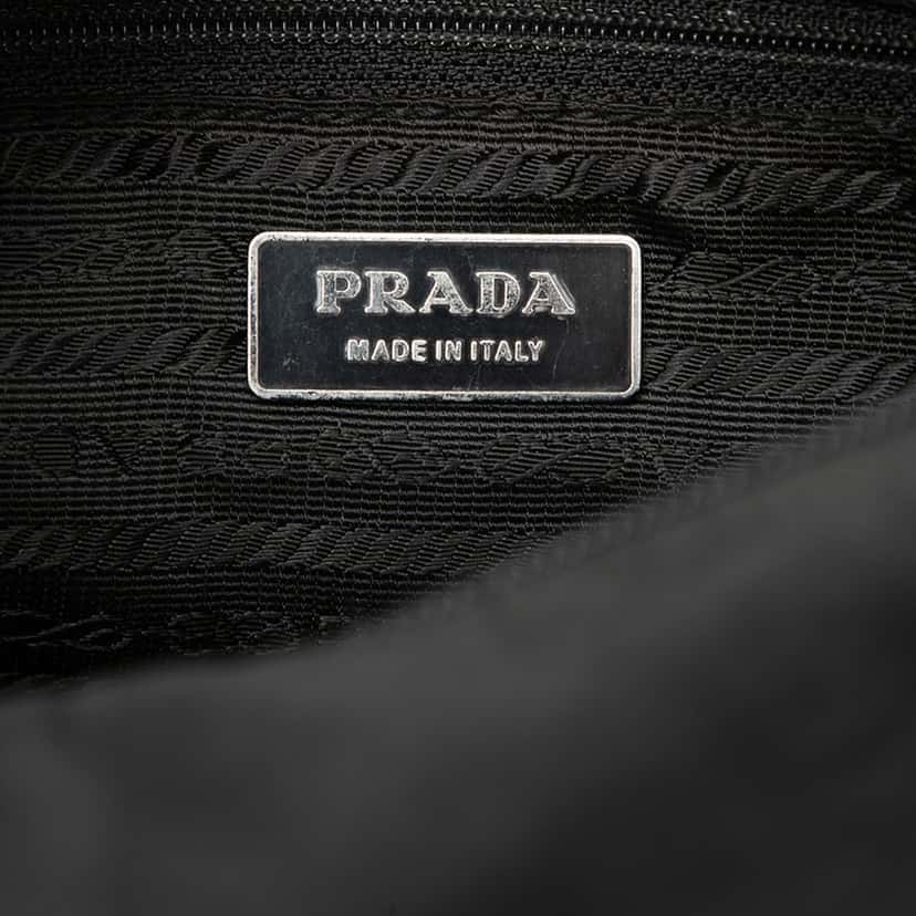 Prada Tessuto Double Buckle Messenger Bag Black Very good condition - Box View