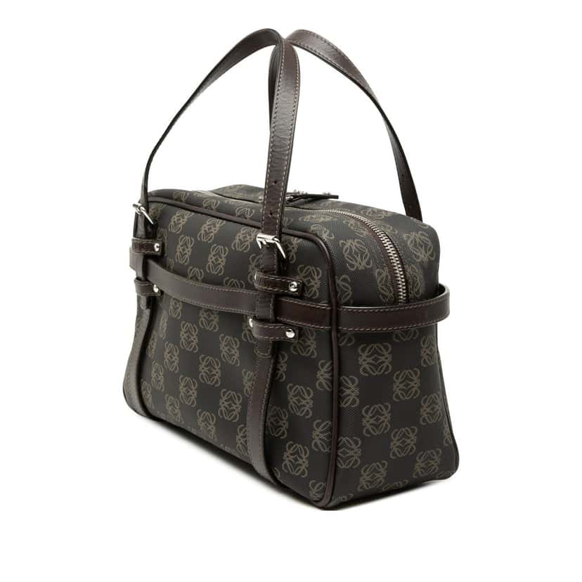 Loewe Anagram Coated Canvas Handbag Brown Very good condition - Back View