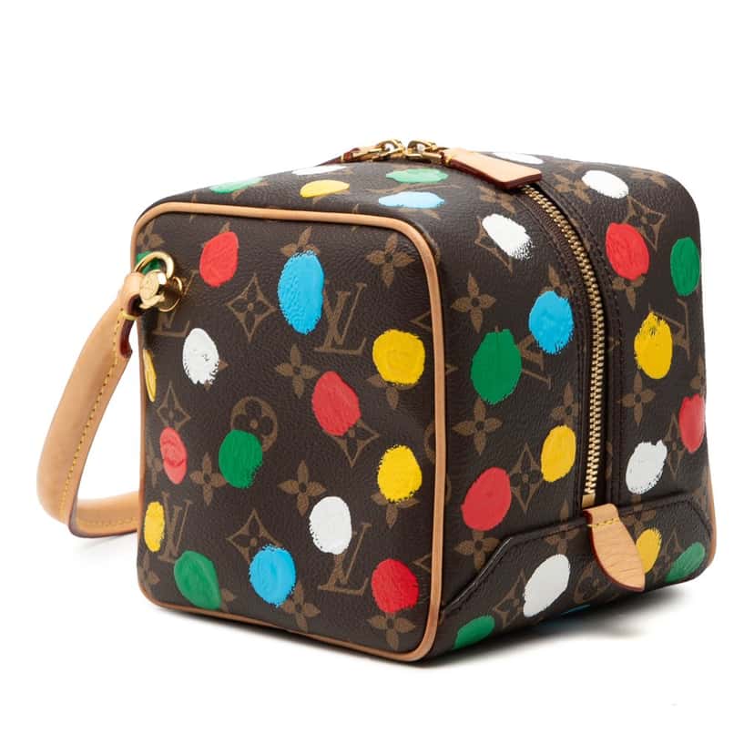 Louis Vuitton Yayoi Kusama Monogram Painted Dots Square Bag Brown Very good condition - Back View