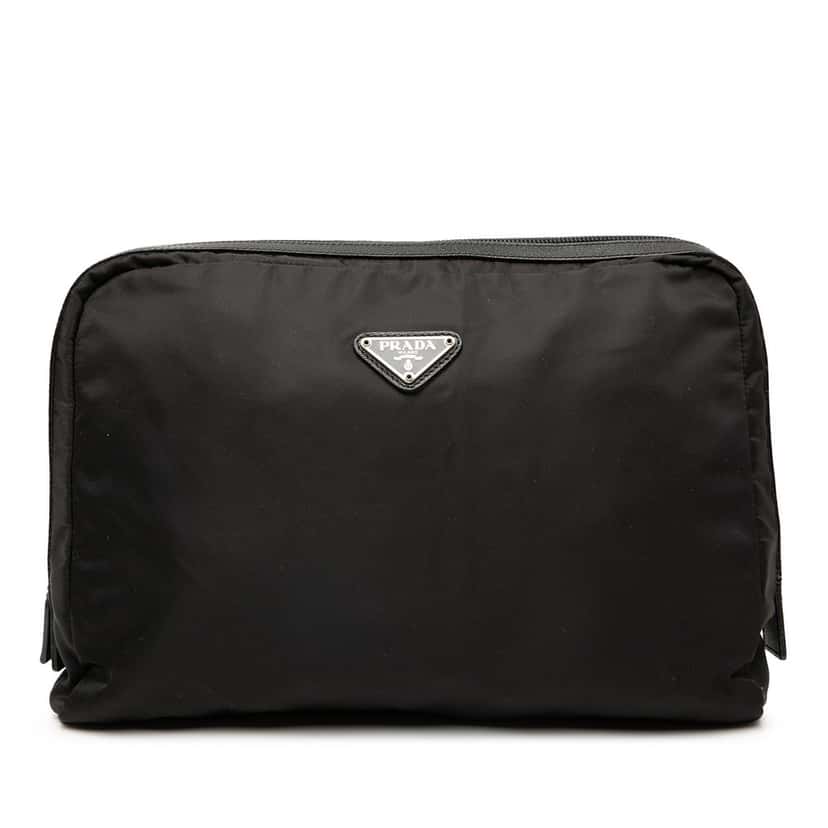 Prada Tessuto Cosmetic Pouch Black Very good condition - Front View