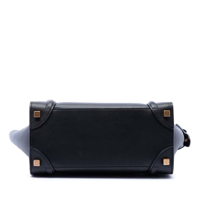 Celine Micro Smooth Calfskin Luggage Tote Black Leather Very good condition - Inside View