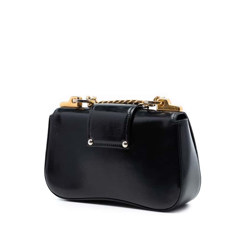 Prada City Calf Sidonie Crossbody Black Leather Very good condition - Back View