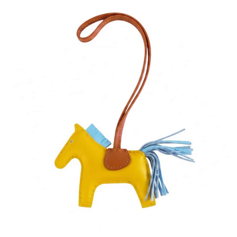 Hermès Milo Lambskin Grigri Rodeo Bag Charm PM Yellow Leather Very good condition - Front View