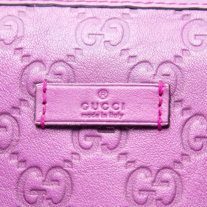 Gucci Medium Guccissima Joy Boston Bag Purple Leather Very good condition - Box View