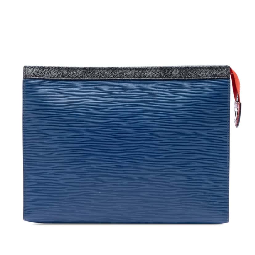 Louis Vuitton Epi Pochette Voyage MM Blue Leather Never worn, with tag - Front View
