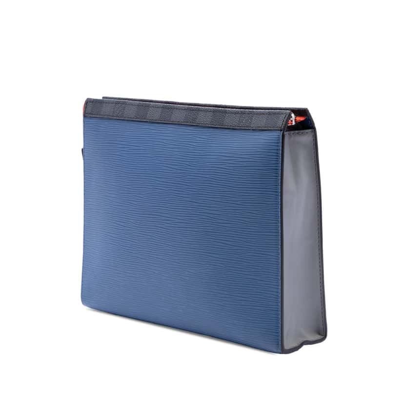 Louis Vuitton Epi Pochette Voyage MM Blue Leather Never worn, with tag - Back View