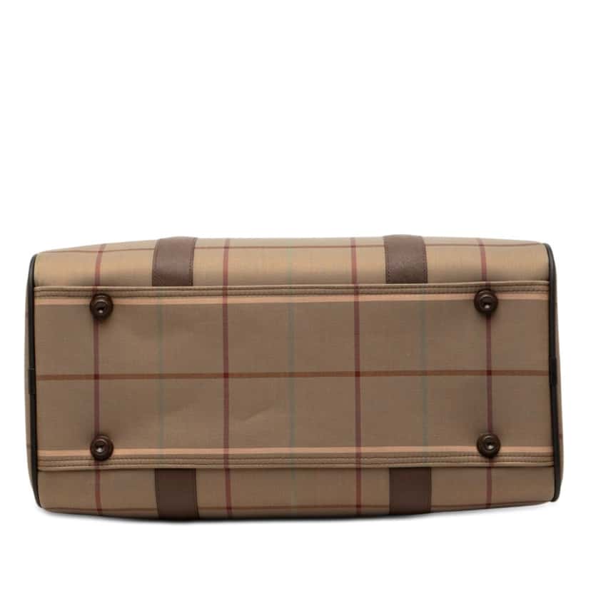 Burberry Vintage Check Canvas Boston Bag Brown Very good condition - Inside View