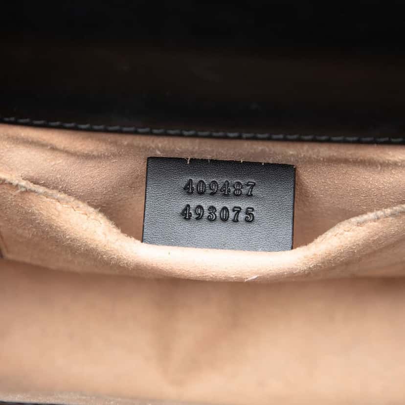 Gucci Small Guccissima Padlock Crossbody Black Leather Very good condition - Box View