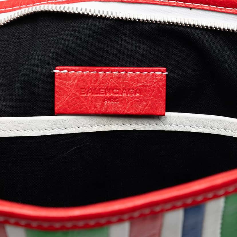 Balenciaga Lambskin Bazar Clutch Green Leather Very good condition - Box View