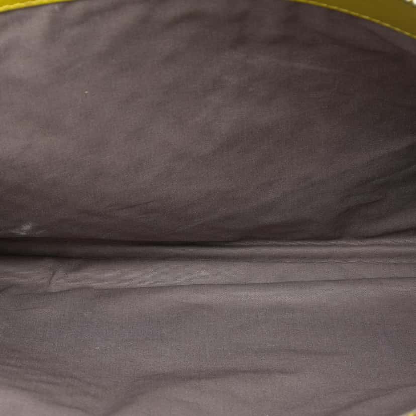Bottega Veneta Large Nappa Intrecciato Zip Pouch Yellow Leather Very good condition - Model View